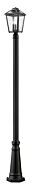 Z-Lite Bayland 3-Light Outdoor Post Mounted Fixture Light In Black