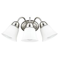 Quorum Traditional 3 Light 8 Inch Wall Sconce in Satin Nickel