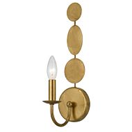 Crystorama Layla 16 Inch Wall Sconce in Antique Gold