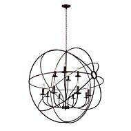CWI Lighting Arza 12 Light Up Chandelier with Brown finish