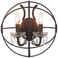 CWI Lighting Campechia 2 Light Wall Sconce with Brown finish