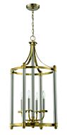 Craftmade Stanza 4 Light Foyer Light in Brushed Polished Nickel with Satin Brass