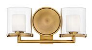 Hinkley Rixon 2-Light Bathroom Vanity Light In Heritage Brass