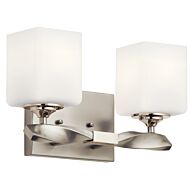Marette 2-Light Bathroom Vanity Light in Brushed Nickel