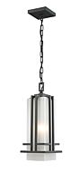 Z-Lite Abbey 1-Light Outdoor Chain Mount Ceiling Fixture Light In Outdoor Rubbed Bronze