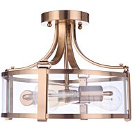 Craftmade Elliot 3 Light Ceiling Light in Satin Brass