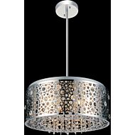 CWI Lighting Bubbles 7 Light Drum Shade Chandelier with Chrome finish
