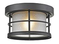 Z-Lite Exterior Additions 1-Light Outdoor Flush Ceiling Mount Fixture Ceiling Light In Black