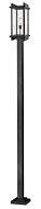 Z-Lite Fallow 1-Light Outdoor Post Mounted Fixture Light In Black