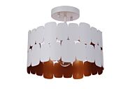 Craftmade Sabrina 1-Light Semi Flush in Matte White with Gold Luster