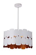 Craftmade Sabrina 4-Light Pendant in Matte White with Gold Luster