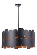 Craftmade Sabrina 5-Light Pendant in Flat Black with Gold Luster