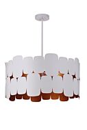 Craftmade Sabrina 5-Light Pendant in Matte White with Gold Luster