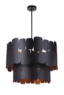 Craftmade Sabrina 9-Light Pendant in Flat Black with Gold Luster