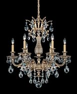 Milano 6-Light Chandelier in French Gold