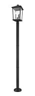 Z-Lite Beacon 3-Light Outdoor Post Mounted Fixture Light In Black