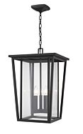 Z-Lite Seoul 3-Light Outdoor Chain Mount Ceiling Fixture Light In Oil Rubbed Bronze
