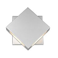 Z-Lite Quadrate 2-Light Outdoor Wall Sconce In Silver