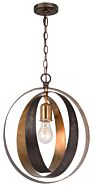 Crystorama Luna 14 Inch Mini Chandelier in English Bronze And Antique Gold