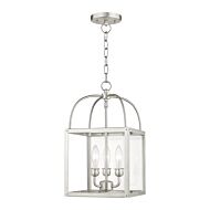 Milford 3-Light Mini Pendant with Ceiling Mount in Brushed Nickel