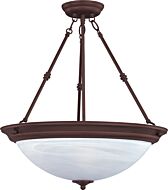 Maxim Lighting Essentials 3 Light Marble Invert Bowl Pendant in Bronze