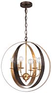 Crystorama Luna 6 Light 23 Inch Chandelier in English Bronze And Antique Gold