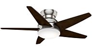 Casablanca Isotope 44 Inch Indoor Flush Mount Ceiling Fan in Brushed Nickel