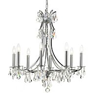 Crystorama Cedar 8 Light 27 Inch Traditional Chandelier in Polished Chrome with Clear Swarovski Strass Crystals