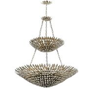 Crystorama Broche 18 Light 47 Inch Traditional Chandelier in Antique Silver