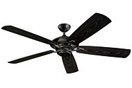 Monte Carlo 60 Inch Cyclone Outdoor Wet Rated Ceiling Fan in Matte Black