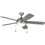 Monte Carlo Discus Outdoor 52 Inch Discus Outdoor Fan in Painted Brushed Steel