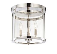 Savoy House Penrose 3 Light Ceiling Light in Polished Nickel