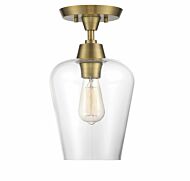 Savoy House Octave 1 Light Ceiling Light in Warm Brass