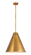 Z-Lite Eaton 1-Light Pendant Light In Rubbed Brass