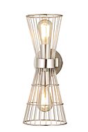 Z-Lite Alito 2-Light Wall Sconce In Polished Nickel