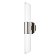 Hudson Valley Rowe 2 Light Wall Sconce in Polished Nickel