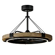 Timber 1-Light LED Fandelight in Driftwood with Black
