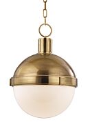 Hudson Valley Lambert 20 Inch Pendant Light in Aged Brass