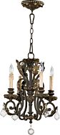 Rio Salado 4-Light Chandelier in Toasted Sienna With Mystic Silver