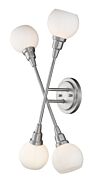 Z-Lite Tian 4-Light Wall Sconce In Brushed Nickel