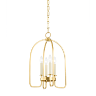 Oakville 4-Light Lantern in Aged Brass