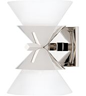 Hudson Valley Stillwell 2 Light Wall Sconce in Polished Nickel