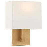 Mid Town 1-Light LED Wall Sconce in Antique Brushed Brass