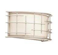 Kalco Atelier 2 Light Horizontal Wall Sconce in Tarnished Silver