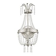 Valentina 1-Light Wall Sconce in Brushed Nickel