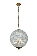 Olivia 3-Light Pendant in French Gold