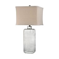 Hammered Glass 1-Light Table Lamp in Gray