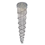 CWI Lighting Double Spiral 12 Light Flush Mount with Chrome finish