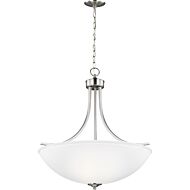 Sea Gull Geary 4 Light 27 Inch Pendant Light in Brushed Nickel