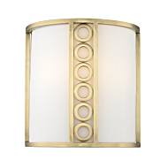 Hudson Valley Infinity 2 Light 11 Inch Wall Sconce in Aged Brass